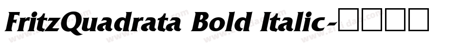 FritzQuadrata Bold Italic字体转换
